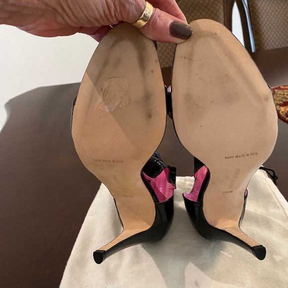Authentic Manolo Blahnik black high heal sandals - Picture 9 of 16